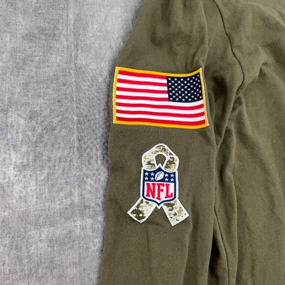 Nike T-Shirt Men Small Green NFL NEW YORK JETS Salute To Service Dri-Fit Cotton - Picture 3 of 10